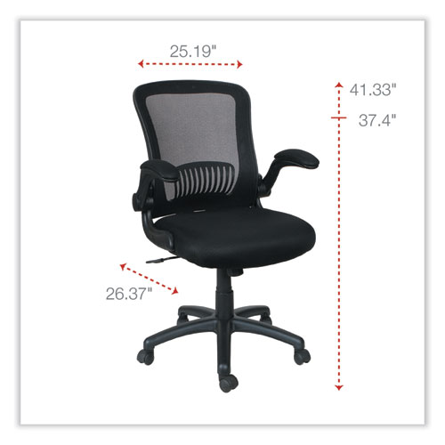 Picture of Alera EB-E Series Swivel/Tilt Mid-Back Mesh Chair, Supports Up to 275 lb, 18.11" to 22.04" Seat Height, Black