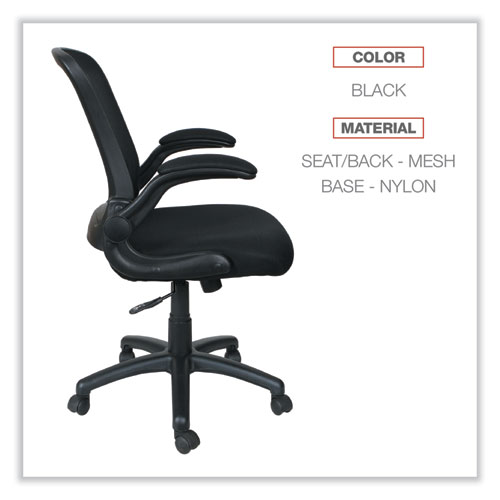 Picture of Alera EB-E Series Swivel/Tilt Mid-Back Mesh Chair, Supports Up to 275 lb, 18.11" to 22.04" Seat Height, Black