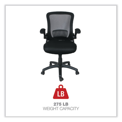 Picture of Alera EB-E Series Swivel/Tilt Mid-Back Mesh Chair, Supports Up to 275 lb, 18.11" to 22.04" Seat Height, Black