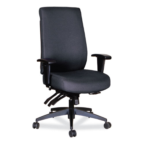Picture of Alera Wrigley Series High Performance High-Back Multifunction Task Chair, Supports 275 lb, 18.7" to 22.24" Seat Height, Black