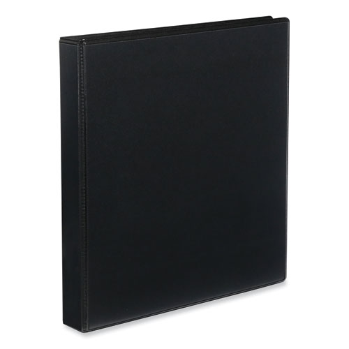 Picture of Slant D-Ring View Binder, 3 Rings, 1" Capacity, 11 x 8.5, Black, 12/Carton