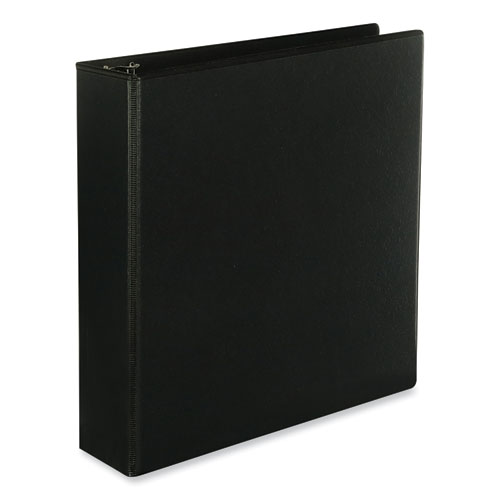 Picture of Slant D-Ring View Binder, 3 Rings, 2" Capacity, 11 x 8.5, Black, 6/Carton