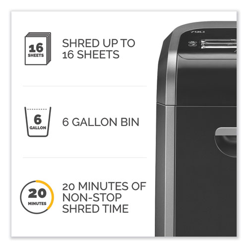 Picture of Powershred 79Ci 100% Jam Proof Cross-Cut Shredder, 16 Manual Sheet Capacity