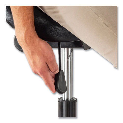 Picture of Twixt Extended-Height Saddle Seat Stool, Backless, Supports Up to 300 lb, 22.9" to 32.7" Seat Height, Black Seat