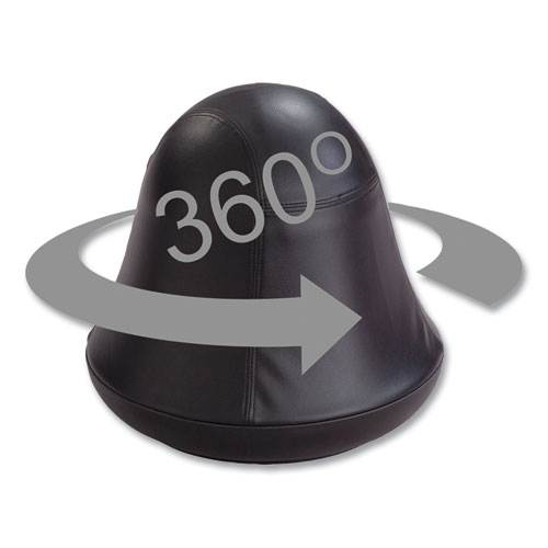 Picture of Runtz Swivel Ball Chair, Backless, Supports Up to 250 lb, Black Vinyl