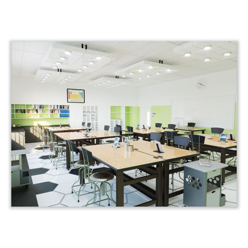 Picture of Diesel Low Base Stool with Back, Supports Up to 250 lb, 16" to 22" Seat Height, Black Seat, Black Back, Pewter Base