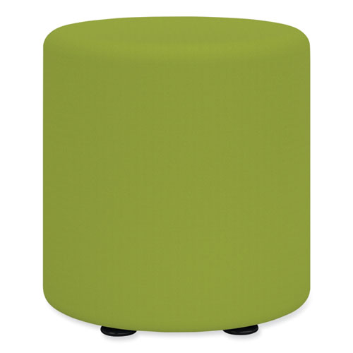 Picture of Learn Cylinder Vinyl Ottoman, 15" x 15" x 18", Green