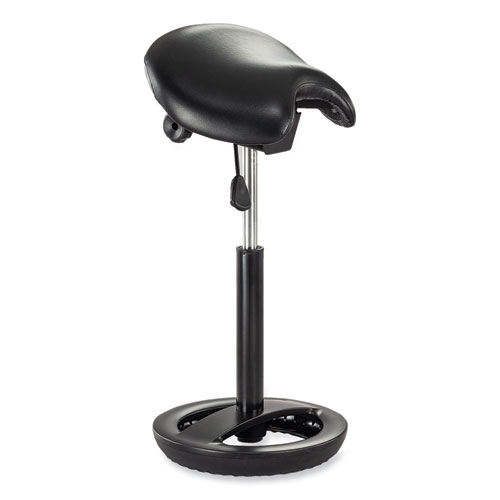 Picture of Twixt Extended-Height Saddle Seat Stool, Backless, Supports Up to 300 lb, 22.9" to 32.7" Seat Height, Black Seat