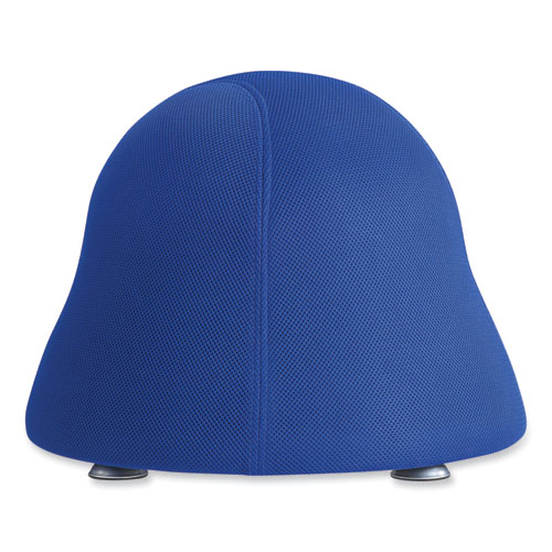 Picture of Runtz Ball Chair, Backless, Supports Up to 250 lb, Blue Fabric Seat, Silver Base
