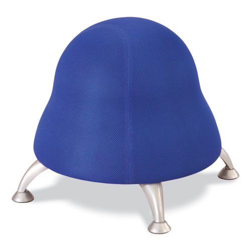 Picture of Runtz Ball Chair, Backless, Supports Up to 250 lb, Blue Fabric Seat, Silver Base