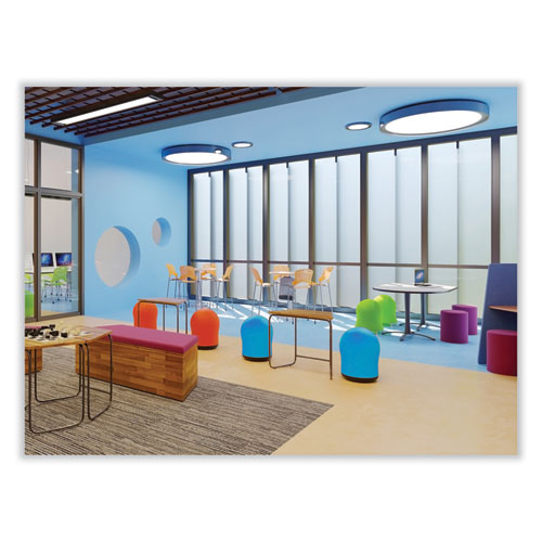 Picture of Zenergy Swivel Ball Chair, Backless, Supports Up to 250 lb, Baby Blue Vinyl