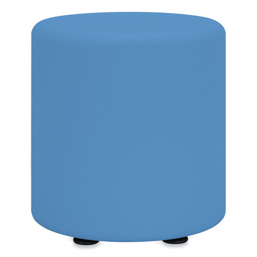 Picture of Learn Cylinder Vinyl Ottoman, 15" dia x 18"h, Baby Blue, Ships in 1-3 Business Days