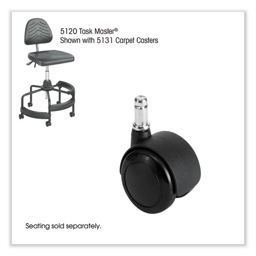 Picture of Task Master Carpet Casters, 2" Wheel, Black, 5/Set