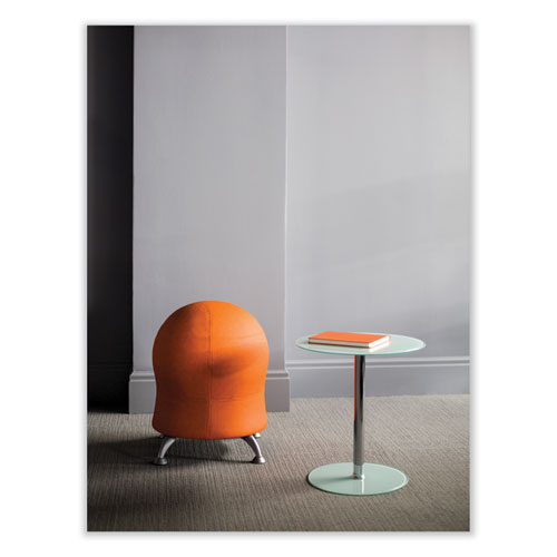 Picture of Zenergy Ball Chair, Backless, Supports Up to 250 lb, Orange Fabric