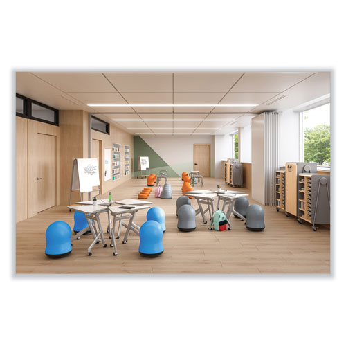 Picture of Zenergy Swivel Ball Chair, Backless, Supports Up to 250 lb, Baby Blue Vinyl