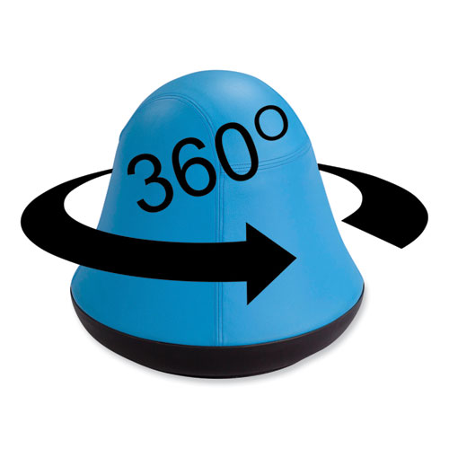 Picture of Runtz Swivel Ball Chair, Backless, Supports Up to 250 lb, Baby Blue Vinyl