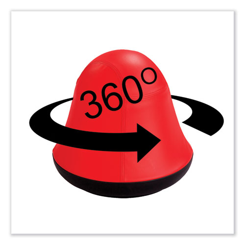 Picture of Runtz Swivel Ball Chair, Backless, Supports Up to 250 lb, Red Vinyl