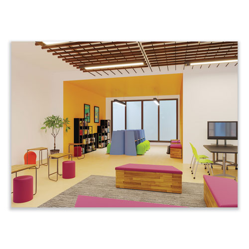 Picture of Zenergy Ball Chair, Backless, Supports Up to 250 lb, Orange Fabric