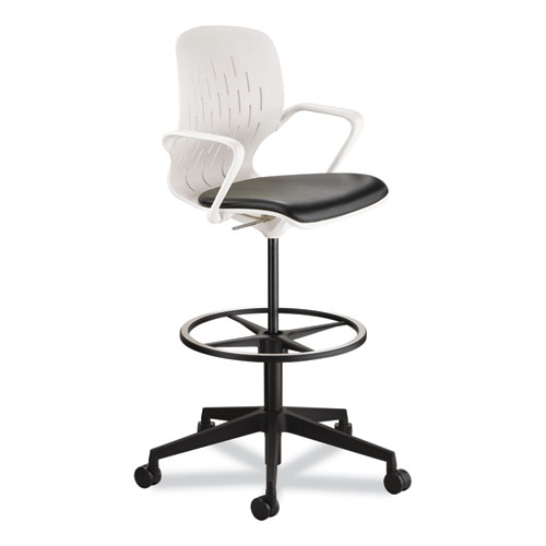 Shell+Extended-Height+Chair%2C+Supports+Up+to+275+lb%2C+22%26quot%3B+to+32%26quot%3B+Seat+Height%2C+Black%2FWhite+Seat%2C+White+Back%2C+Black+Base