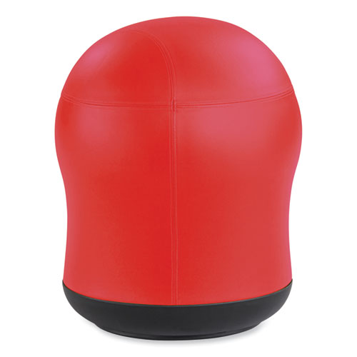 Picture of Zenergy Swivel Ball Chair, Backless, Supports Up to 250 lb, Red Vinyl