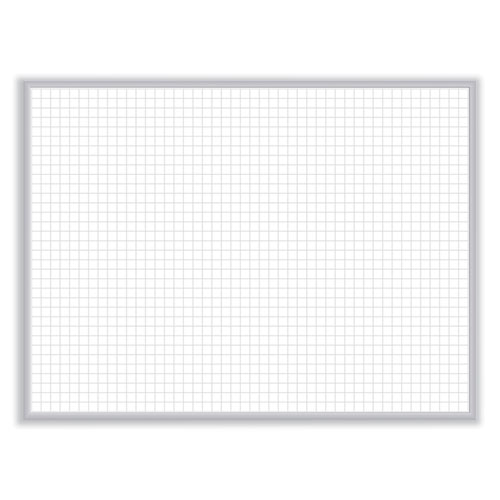 Picture of Non-Magnetic Whiteboard with Aluminum Frame, 120.63" x 48.63", White Surface, Satin Aluminum Frame