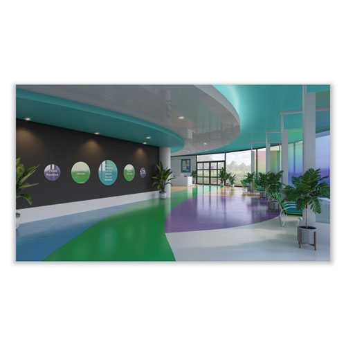 Picture of Coda Low Profile Circular Magnetic Glassboard, 36" x 36", White Surface