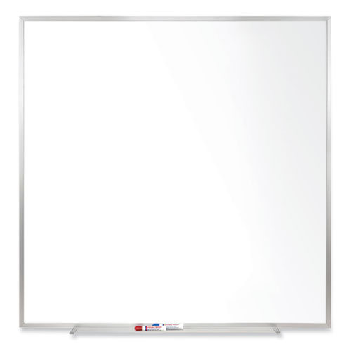 Magnetic+Porcelain+Whiteboard+with+Satin+Aluminum+Frame%2C+48.5+x+48.5%2C+White+Surface%2C+Ships+in+7-10+Business+Days