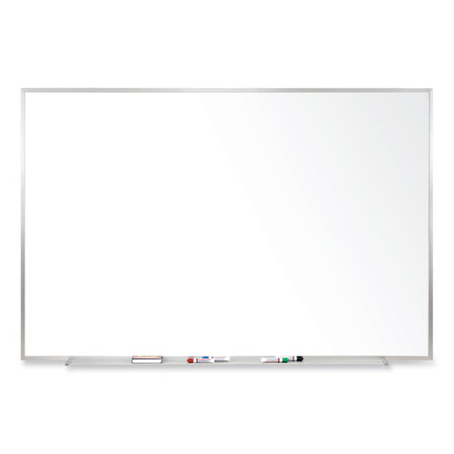 Magnetic+Porcelain+Whiteboard+with+Satin+Aluminum+Frame%2C+72.5+x+48.5%2C+White+Surface%2C+Ships+in+7-10+Business+Days