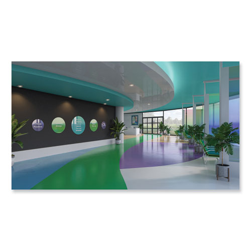 Picture of Coda Low Profile Circular Non-Magnetic Glassboard, 36" x 36", White Surface