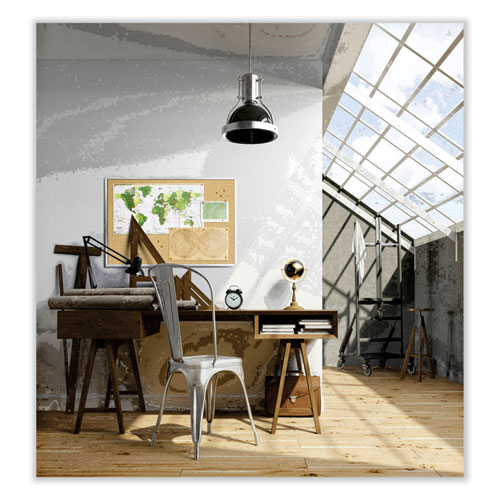 Picture of Natural Cork Bulletin Board with Wood Frame, 36" x 24", Tan Surface, Oak Finished Wood Frame