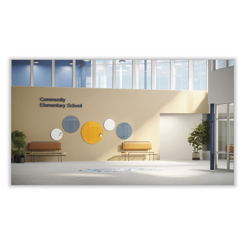Picture of Coda Low Profile Circular Magnetic Glassboard, 24" x 24", White Surface