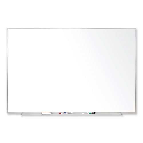 Magnetic+Porcelain+Whiteboard+with+Satin+Aluminum+Frame%2C+96.5+x+48.5%2C+White+Surface%2C+Ships+in+7-10+Business+Days
