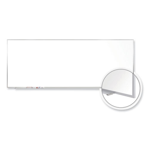 Magnetic+Porcelain+Whiteboard+with+Satin+Aluminum+Frame%2C+144.5+x+48.5%2C+White+Surface%2C+Ships+in+7-10+Business+Days