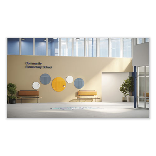 Picture of Coda Low Profile Circular Magnetic Glassboard, 48" x 48", White Surface