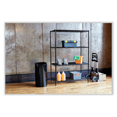 Picture of Open Top Oval Waste Receptacle, 14 gal, Steel, White