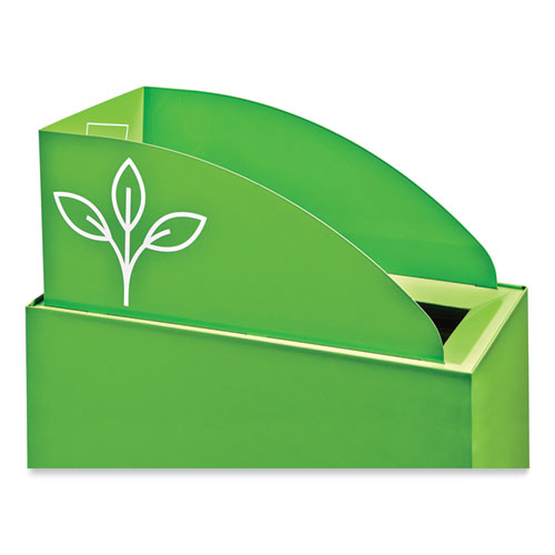 Picture of Mixx Recycling Center Lid, Topper Style, 9.87w x 19.87d x 0.62h, Green