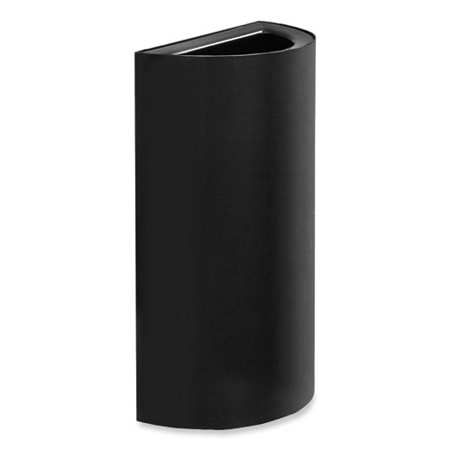 Picture of Mixx Recycling Center Half-Round Receptacle, 23 gal, Steel, Black