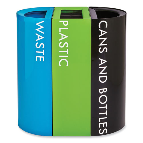 Picture of Mixx Recycling Center Lid, 9.87w x 19.87d x 0.82h, Green