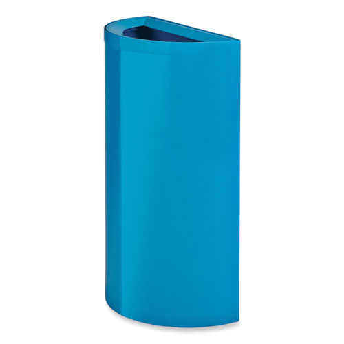 Picture of Mixx Recycling Center Half-Round Receptacle, 23 gal, Steel, Blue