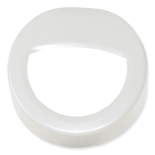 Picture of Open Top Round Waste Receptacle, 30 gal, Steel, White