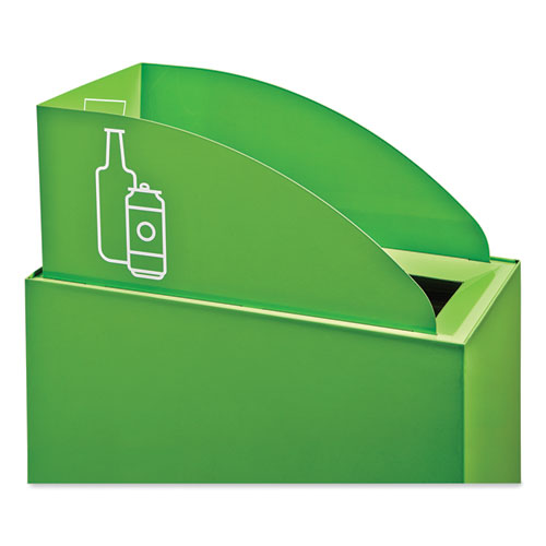 Picture of Mixx Recycling Center Lid, Topper Style, 9.87w x 19.87d x 0.62h, Green