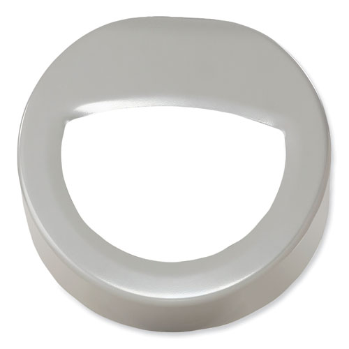 Picture of Open Top Oval Waste Receptacle, 14 gal, Steel, Silver