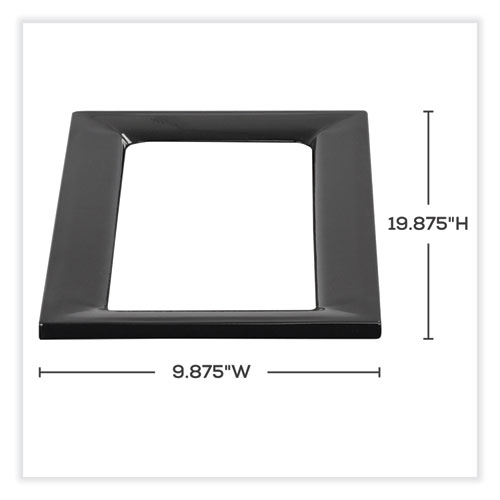 Picture of Mixx Recycling Center Lid, 9.87w x 19.87d x 0.62h, Black