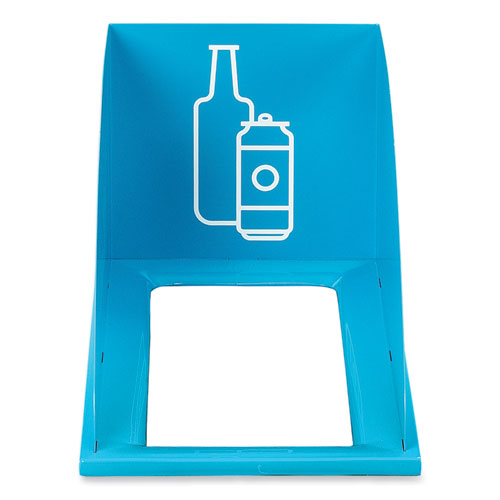 Picture of Mixx Recycling Center Lid, Topper Style, 9.87w x 19.87d x 0.62h, Blue