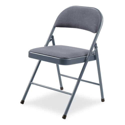 Picture of 970 Series Fabric Padded Steel Folding Chair, Supports Up to 250 lb, 17.75" Seat Height, Star Trail Blue, 4/Carton