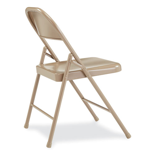 Picture of 900 Series All-Steel Folding Chair, Supports Up to 250 lb, 17.75" Seat Height, Beige Seat, Beige Back, Beige Base, 4/Carton