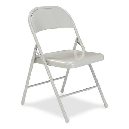 Picture of 900 Series All-Steel Folding Chair, Supports Up to 250 lb, 17.75" Seat Height, Gray Seat, Gray Back, Gray Base, 4/Cartpn