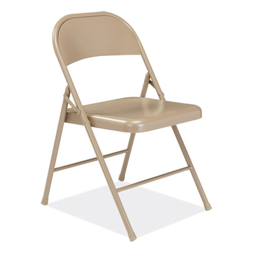 Picture of 900 Series All-Steel Folding Chair, Supports Up to 250 lb, 17.75" Seat Height, Beige Seat, Beige Back, Beige Base, 4/Carton