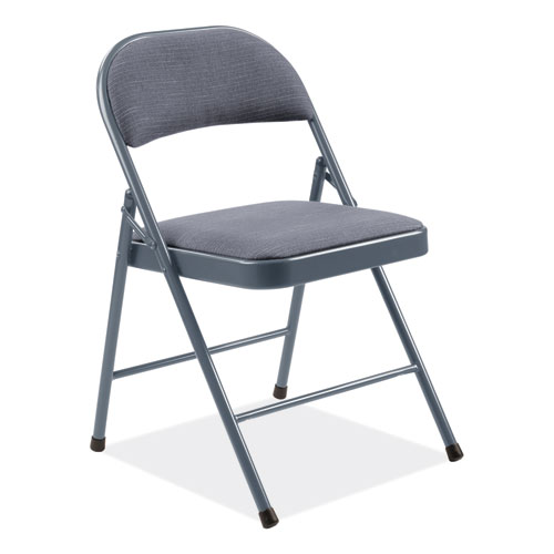 Picture of 970 Series Fabric Padded Steel Folding Chair, Supports Up to 250 lb, 17.75" Seat Height, Star Trail Blue, 4/Carton