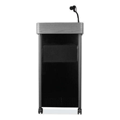 Picture of Greystone Lectern with Sound, 23.5 x 19.25 x 45.5, Charcoal Gray